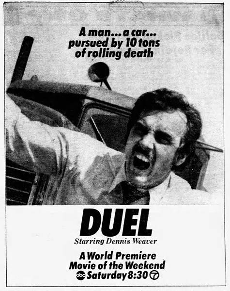 TV Guide listing for Duel