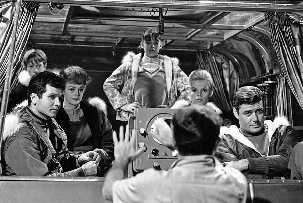 Filming in the Chariot set